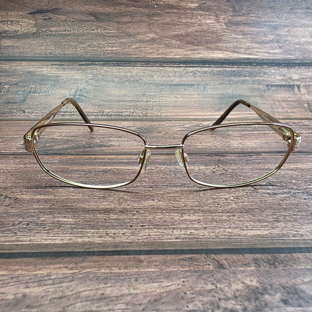 Sophia Loren M230 Zyloware Gold Floral Filigree Rhinestone Eyeglasses 135mm